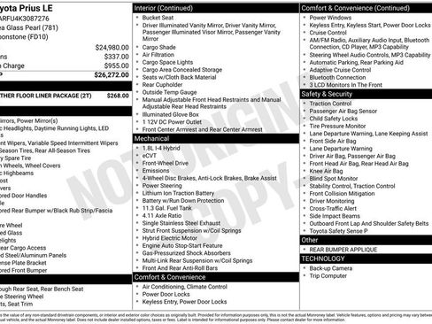 Used 2019 Toyota Prius LE image 6