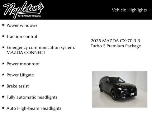 New 2025 MAZDA CX-70 3.3 Turbo S w/ Premium Package image 16