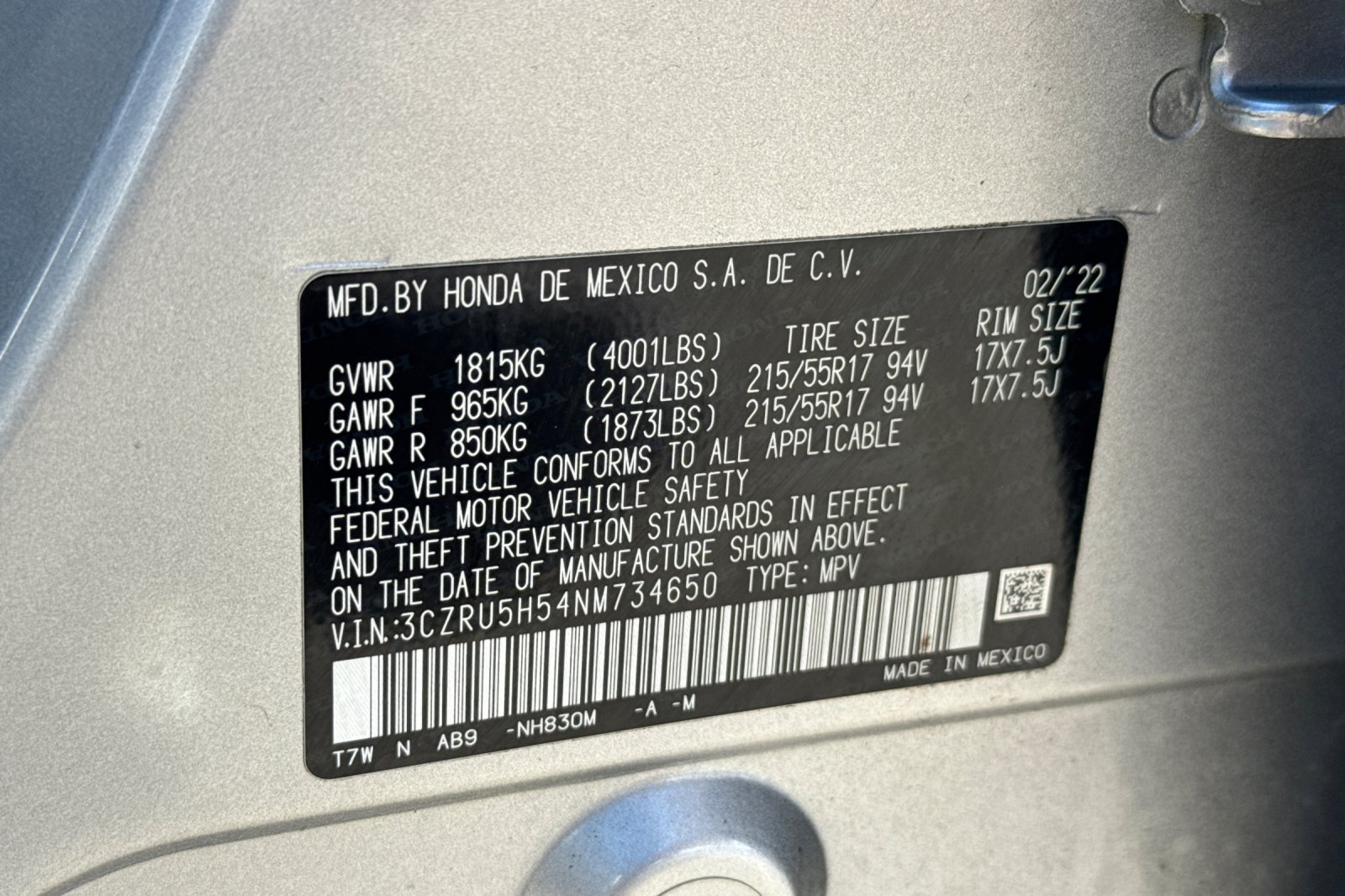Certified 2022 Honda HR-V EX image 28