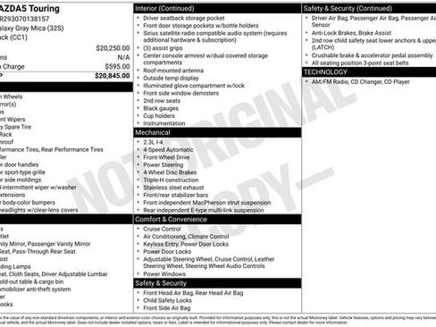 Used 2007 MAZDA MAZDA5 Touring image 34