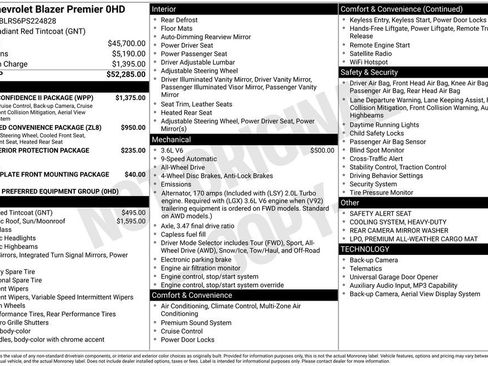 Used 2023 Chevrolet Blazer Premier w/ Driver Confidence II Package AWD/4WD image 2