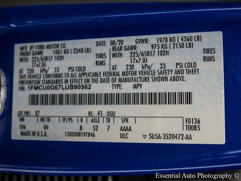 Certified 2020 Ford Escape SE FWD image 32
