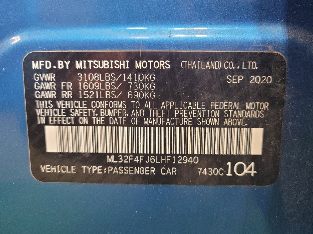 Used 2020 Mitsubishi Mirage G4 SE FWD image 33