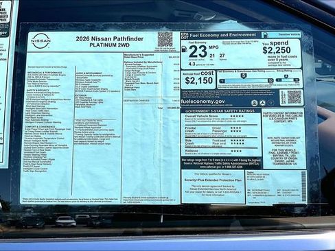 New 2026 Nissan Pathfinder Platinum w/ Accent Package FWD image 14