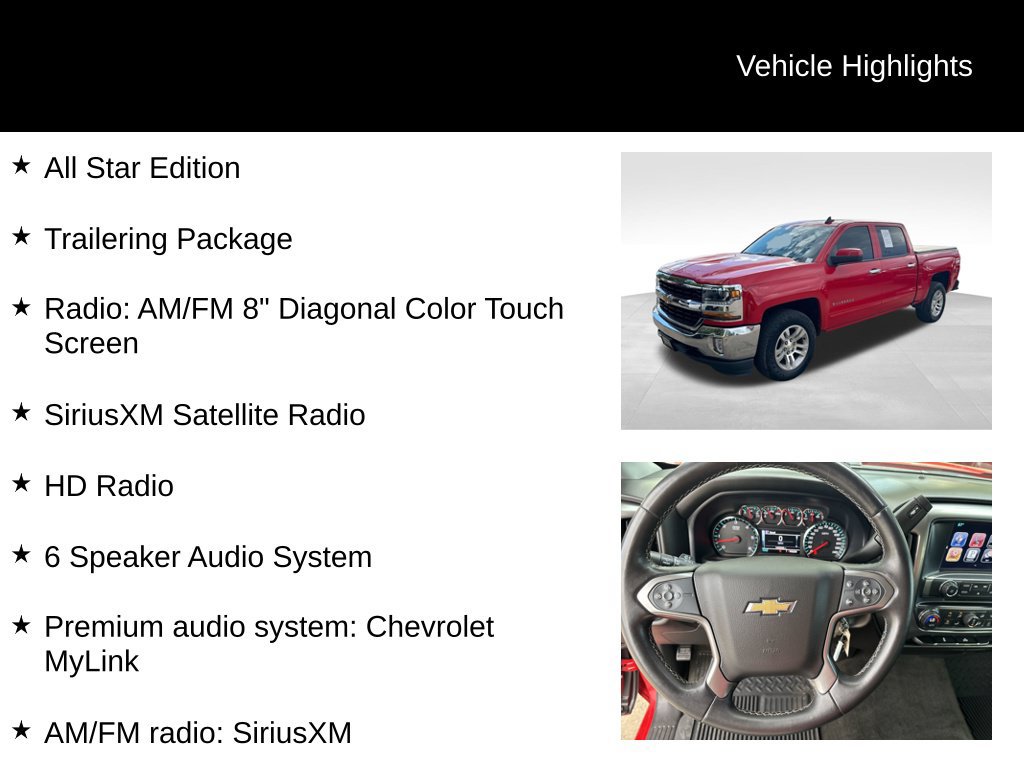 Used 2016 Chevrolet Silverado 1500 LT w/ All Star Edition AWD/4WD image 10