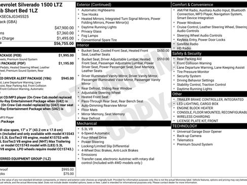 Used 2018 Chevrolet Silverado 1500 LTZ w/ Sport Package image 5