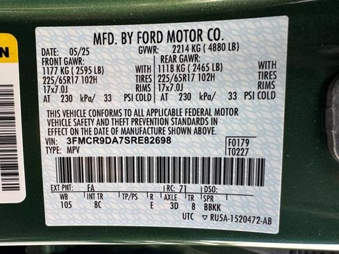 Certified 2025 Ford Bronco Sport Badlands AWD/4WD image 29