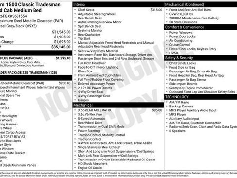 Used 2019 RAM 1500 Tradesman w/ Chrome Plus Package RWD image 5