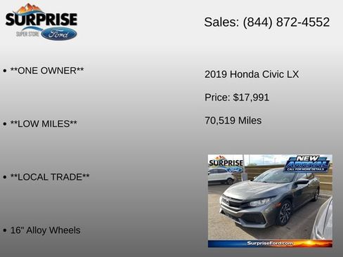 Used 2019 Honda Civic LX image 6