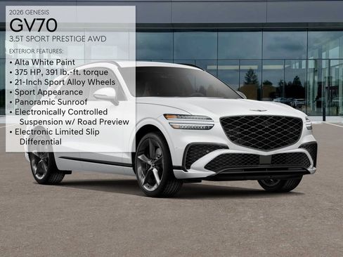 New 2026 Genesis GV70 3.5T Sport Prestige AWD/4WD image 3