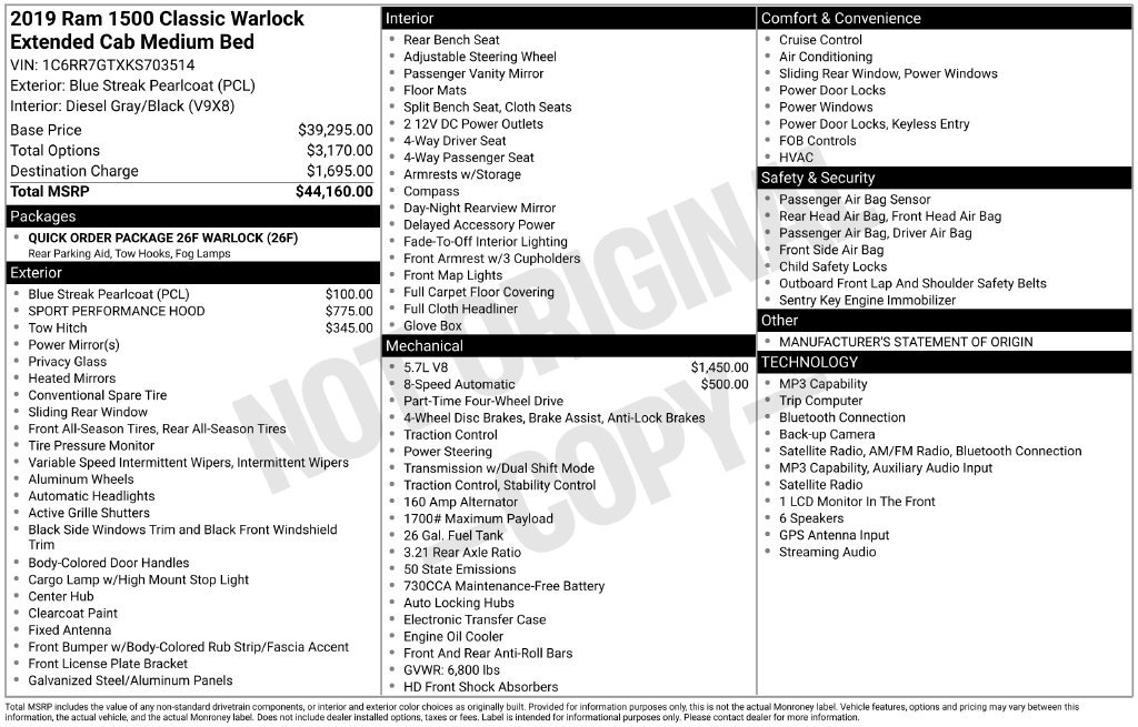 Used 2019 RAM 1500 Warlock AWD/4WD image 8