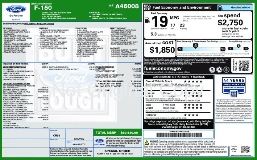 Used 2022 Ford F150 XLT w/ Equipment Group 302A High AWD/4WD image 9
