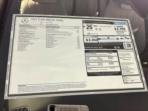 New 2027 Mercedes-Benz E 450 4MATIC Sedan image 18