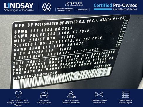 Certified 2025 Volkswagen Taos SE image 26