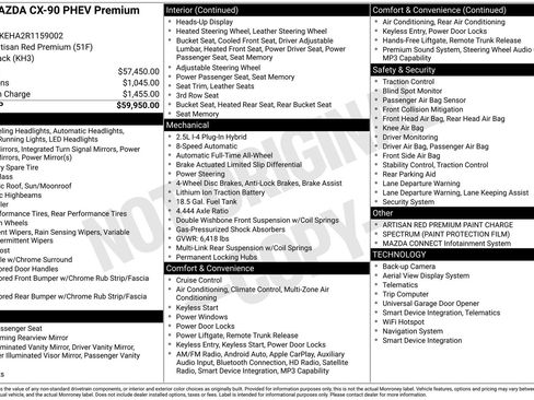 Certified 2024 MAZDA CX-90 Plug-In Hybrid w/ Premium Plus AWD/4WD image 28