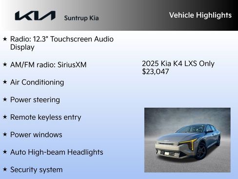New 2025 Kia K4 LXS image 7