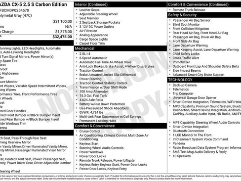 Used 2023 MAZDA CX-5 Carbon Edition AWD/4WD image 26