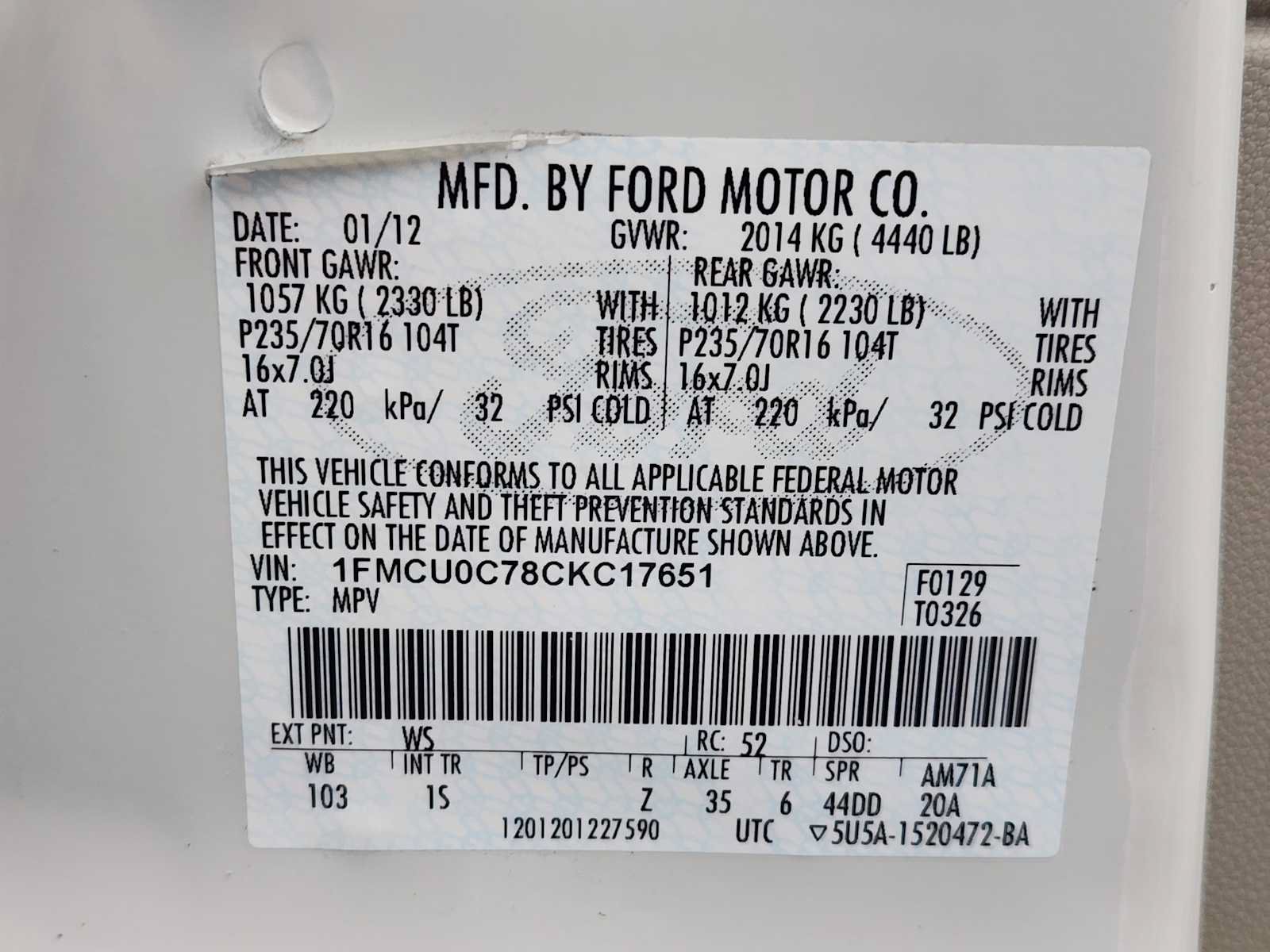 Used 2012 Ford Escape XLS FWD image 30