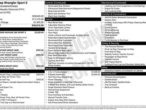 Used 2019 Jeep Wrangler Sport image 15