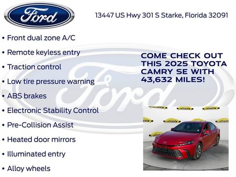 Used 2025 Toyota Camry SE image 5