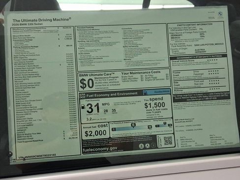 New 2026 BMW 330i Sedan w/ Convenience Package image 30