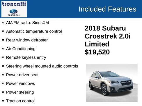 Used 2018 Subaru Crosstrek 2.0i Limited AWD/4WD image 4