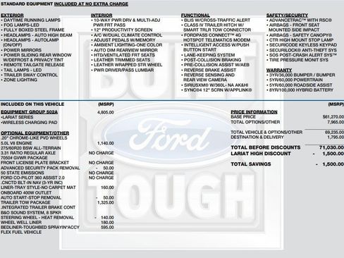 Used 2023 Ford F150 Lariat w/ Equipment Group 502A High image 2