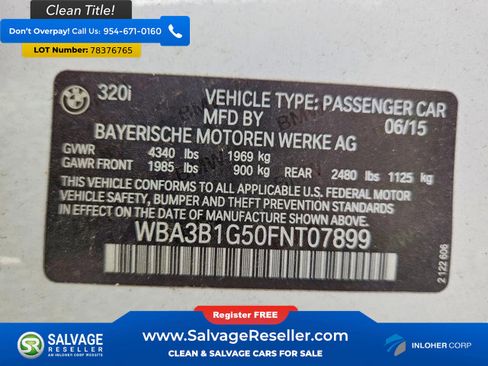 Used 2015 BMW 320i Sedan w/ Sport Package image 17