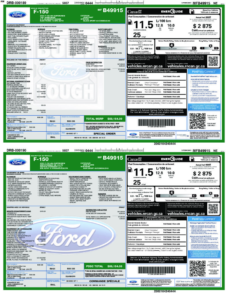 Used 2021 Ford F150 XLT w/ Equipment Group 302A High AWD/4WD image 4