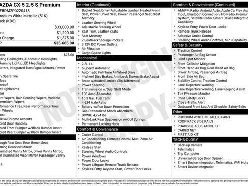 Used 2023 MAZDA CX-5 AWD 2.5 S w/ Premium Package image 10