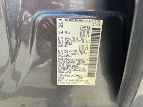 Used 2016 Nissan Frontier PRO-4X AWD/4WD image 17