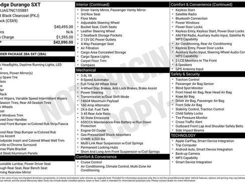 Used 2022 Dodge Durango SXT AWD/4WD image 15