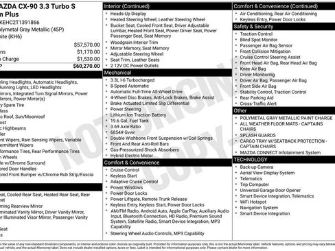 New 2026 MAZDA CX-90 3.3 Turbo S w/ Premium Plus AWD/4WD image 2