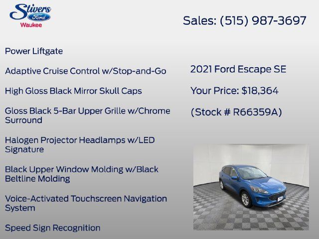 Used 2021 Ford Escape SE w/ Convenience Package FWD image 28