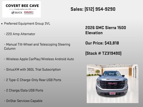 New 2026 GMC Sierra 1500 Elevation AWD/4WD image 20
