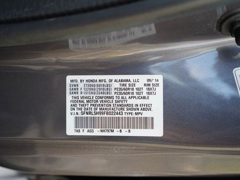 Used 2015 Honda Odyssey Touring image 10