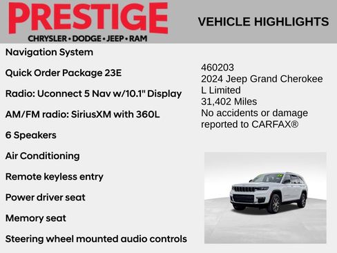 Used 2024 Jeep Grand Cherokee L Limited AWD/4WD image 2