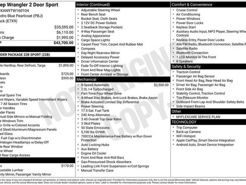 New 2026 Jeep Wrangler Sport AWD/4WD image 7