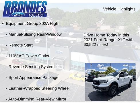 Used 2021 Ford Ranger XLT w/ Equipment Group 302A High AWD/4WD image 5