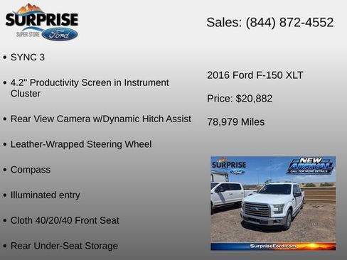Used 2016 Ford F150 XLT w/ Equipment Group 301A Mid RWD image 20