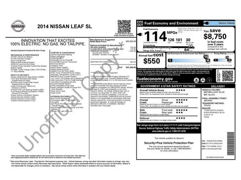 Used 2014 Nissan Leaf SL w/ Premium Package FWD image 40