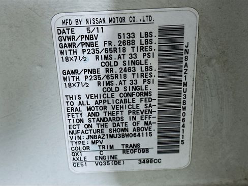 Used 2011 Nissan Murano SL w/ Navigation Pkg image 12