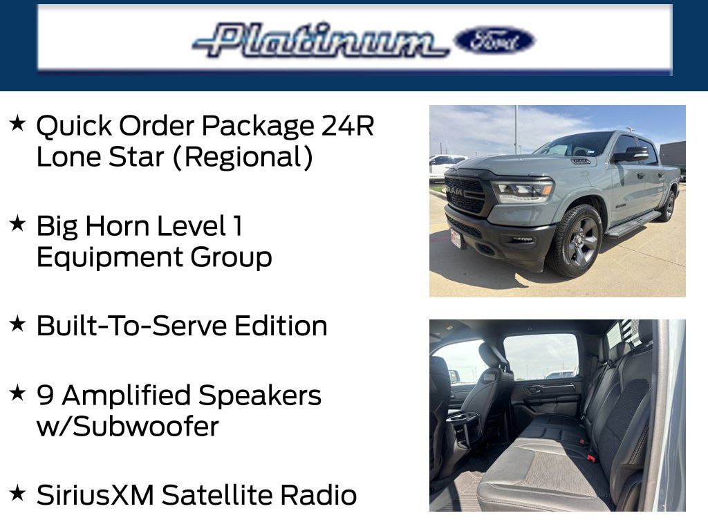 Used 2021 RAM 1500 Lone Star w/ Built-to-serve Edition RWD image 23