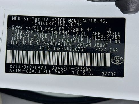 Used 2019 Toyota Camry SE FWD image 36