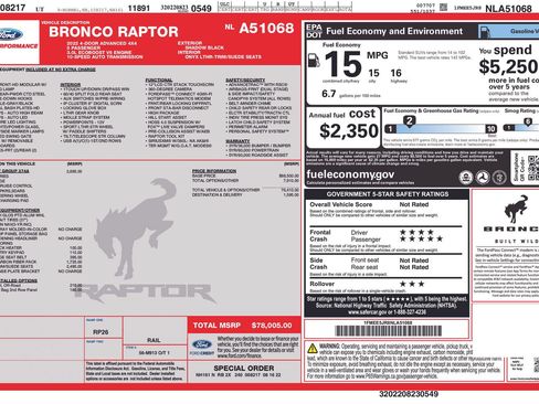 Used 2022 Ford Bronco Raptor AWD/4WD image 5