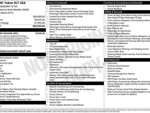 Used 2024 GMC Yukon SLT w/ SLT Luxury Package RWD image 5