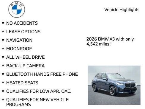 Used 2026 BMW X3 xDrive30 w/ M Sport Package AWD/4WD image 9