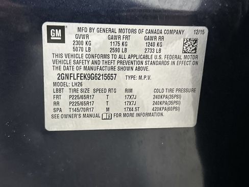 Used 2016 Chevrolet Equinox LT w/ Convenience Package AWD/4WD image 14