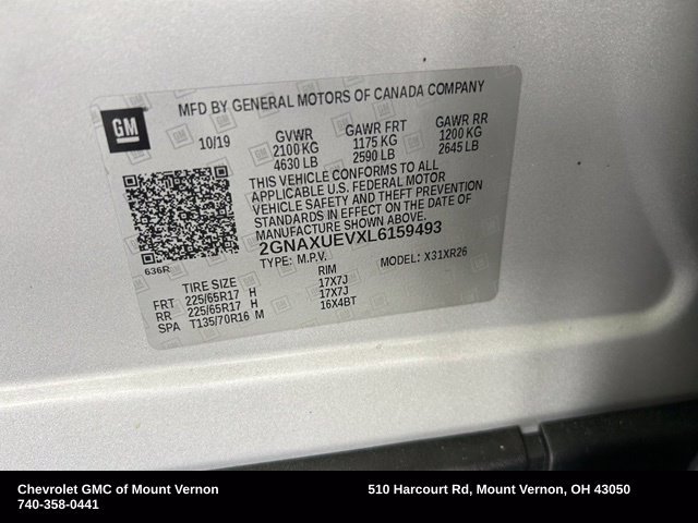 Used 2020 Chevrolet Equinox LT AWD/4WD image 33