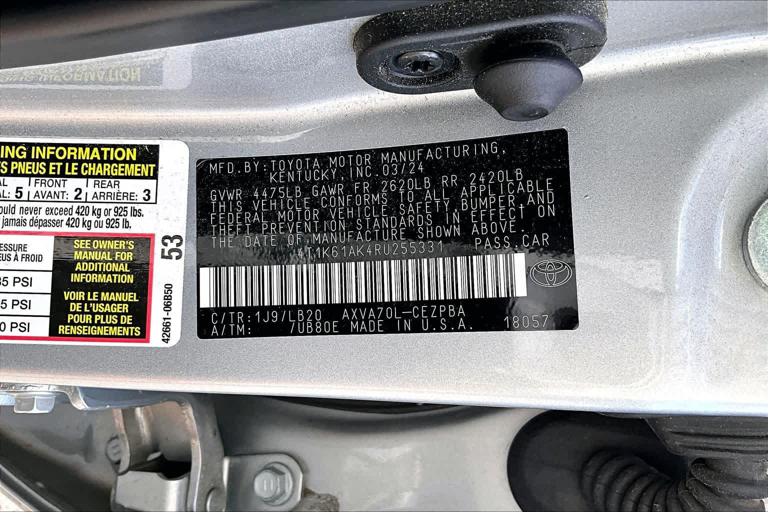 Used 2024 Toyota Camry XSE FWD image 33